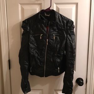Leather Bomber Jacket
